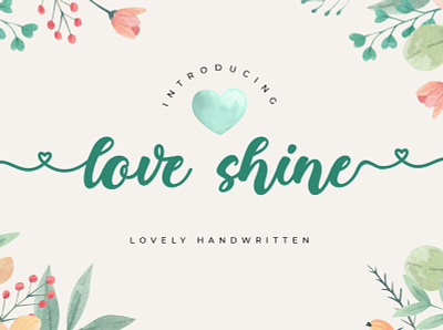 LoveShine // Lovely Font brand branding design element envanto font font design lettering logo lovely market rantautype type