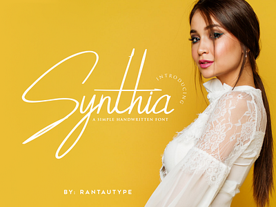 Synthia Handwritten Font branding font design lettering rantautype type