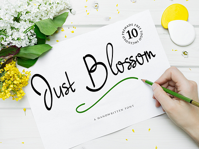 Just Blossom handwritten Font