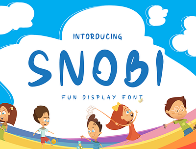 SNOBI // Fun display font brand cartoon design font fun funny happy lettering logotype rantautype