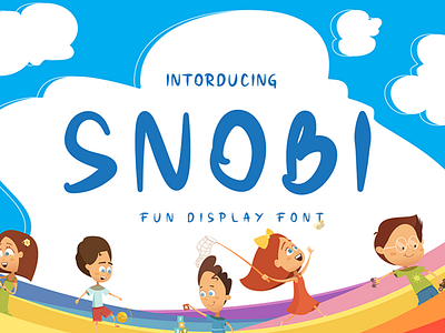 SNOBI // Fun display font brand cartoon design font fun funny happy lettering logotype rantautype