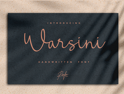 Warsini brand branding branding design design font font design handlettering lettering logo rantautype type