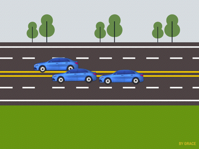 motor racing animation design illustration