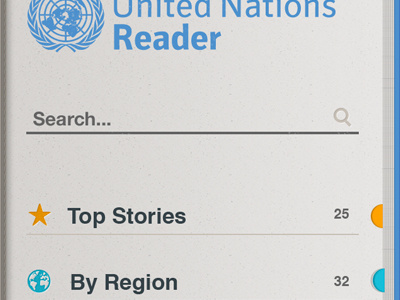 United Nations Reader app book interface iphone paper un