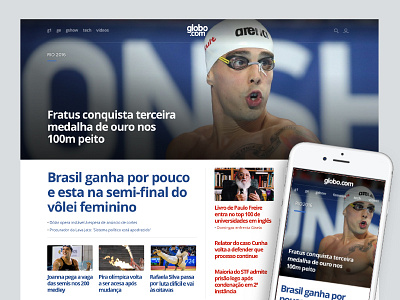 Globo.com Olympic Highlight cover highlight home news olympics