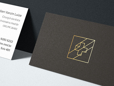Vie Saine - card black business card card gold graphic design logo