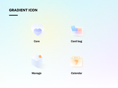 Gradient icon丨Glass丨Shadow glass icon icon