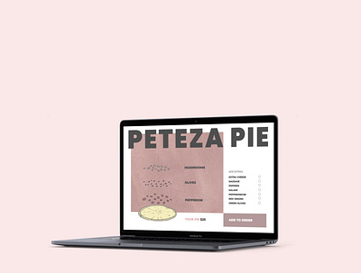 Peteza Pie Ordering Screen adobe photoshop branding design figma illustration interaction design ui ux