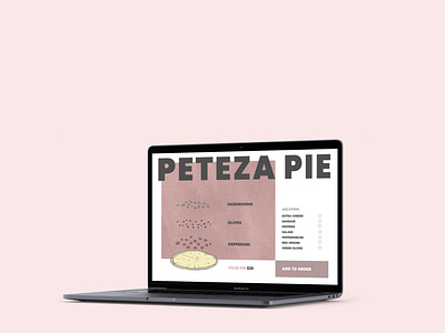 Peteza Pie Ordering Screen