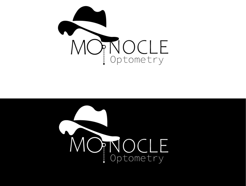 Negative space monocle logo by Zakariae Ait sliman on Dribbble