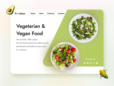 Freshies. - Ecommerce Web Design food meal ui vegetarian webdesign