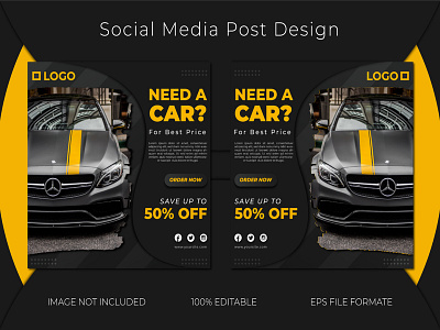 Need A Car Social Media Banner Design ads advert advertise banner billboard lowest marketing promotion promotions rental retargeting sale