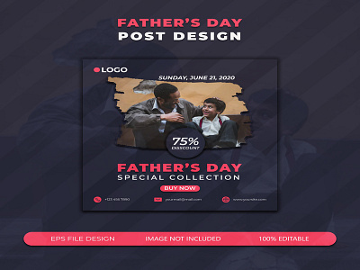 Fathers Day Poster Template Design For Upcoming Father's Day background celebration dad decoration design family father happy illustration love typography vector