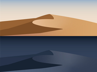 Sahara Desert Illustration desert dry dune dunes hill landscape morocco nature sahara sand sky travel