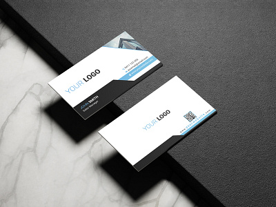 Corporate Business Card Template abstract branding business card clean graphic identity internet minimal modern style template