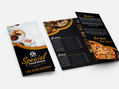 Restaurant Tri Fold Brochure Design Template