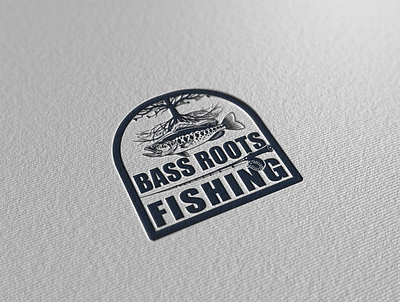 Bass Roots Fishing Logo Design abstract alfaysal360 business design fishing fishing logo fishing rod fishing t shirt fishing vector flat hunting logo illustration logo logodesign logotype outdoor template vector
