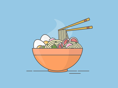 Tasty ramen adobe illustrator asia creative design flat food illustration illustration japan kawaii kawaii food vector vectorart