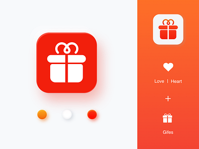 A product icon about recommended gifts buy design gift gift box illustration interface design logo love query interface recommend simple simple logo ui