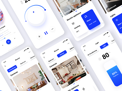 Smart home App（智能家居应用） app design interface design ui