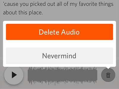 Delete Confirmation animation button confirmation destructive ios objective c