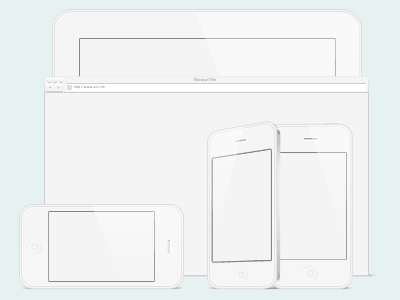 White Presentation PSD chrome minimal presentation psd template