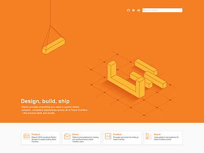 Stackoverflow.design design system homepage design illustration