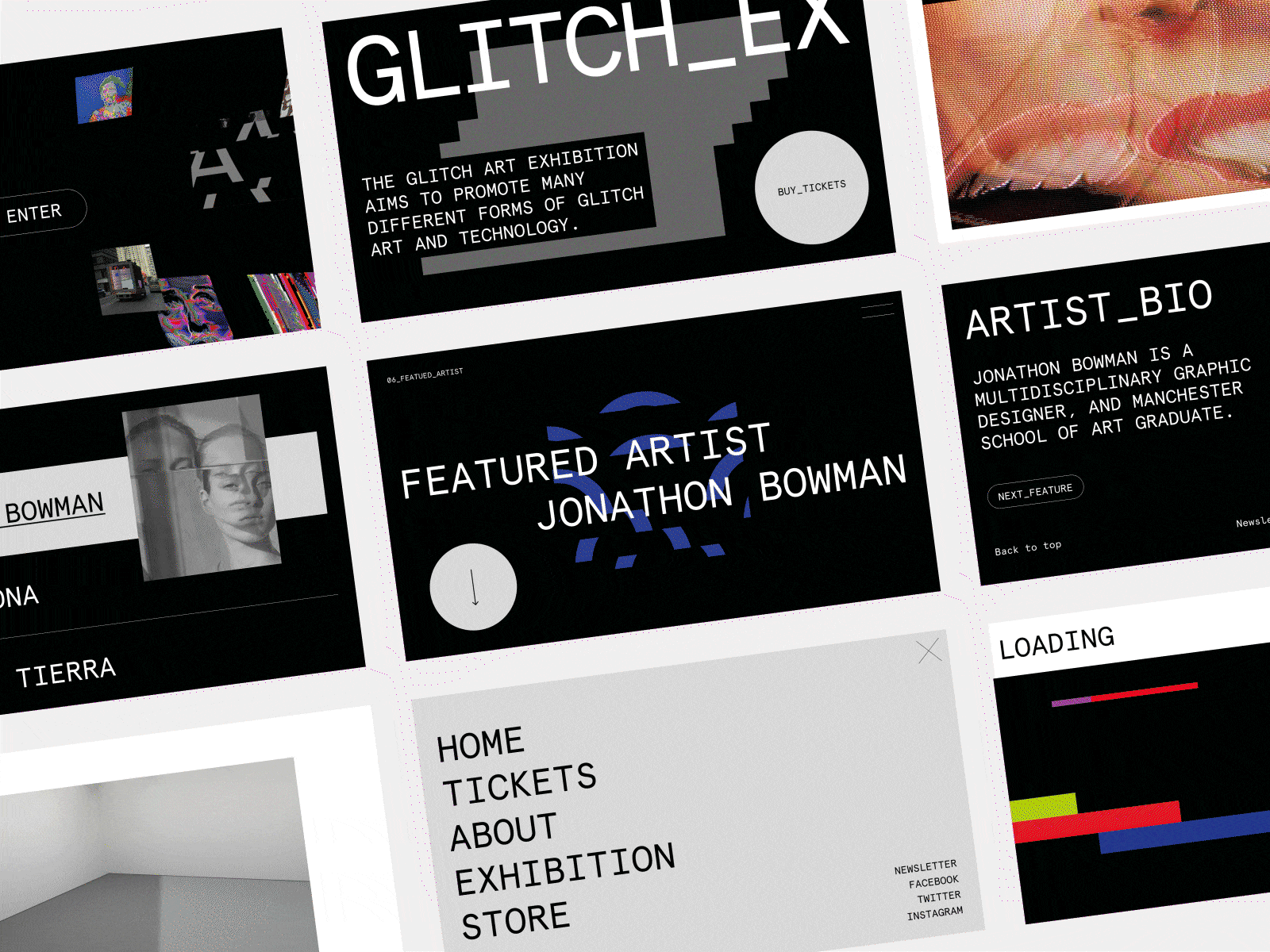 Glitch_EX | Experimental website design