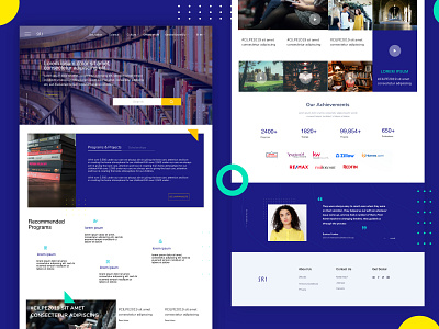 Education Website artwork blue books branding design education education website educational flat minimal ui ux website design