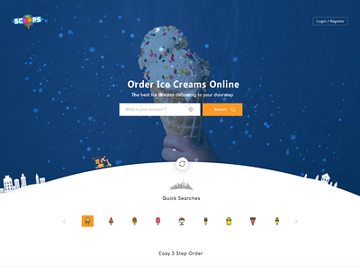 Ice Creams Online branding cream design flat ice ice cream logo minimal online summer ui ux website