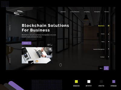 Business Website application black business dark design ui ux website