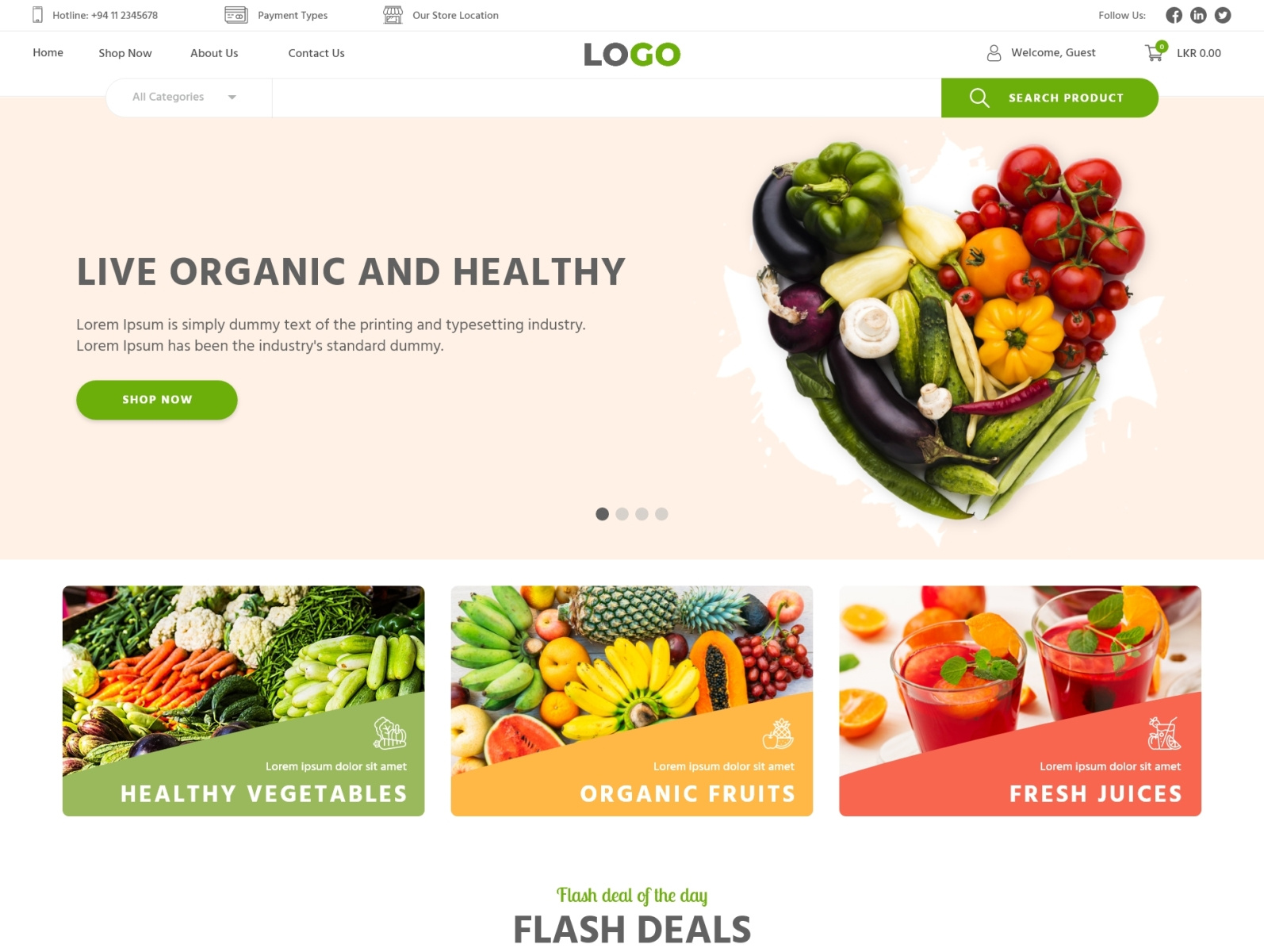 Online shopping for veggetables, fruits and Juice si by