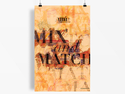 Mix&Match fashion letters match mix organic poster design typography