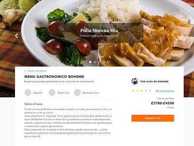 Menu Details food foodie layout typography ui ux web webdesign