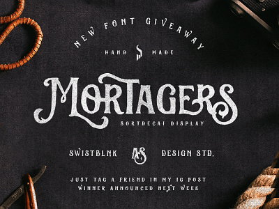 Mortagers Font Giveaway font free giveaway handdrawn handlettering invite lettering rough texture typography vintage