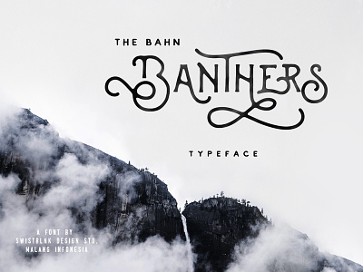 Banthers Typeface handdrawn handlettering handmade hipster letterhead lettering modern font opentype swashes typography