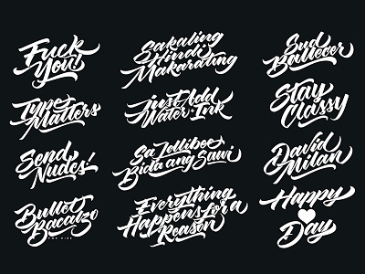 Type Study | 2017 branding design brush lettering brushscript calligraphy handmade letterform script text logo typography
