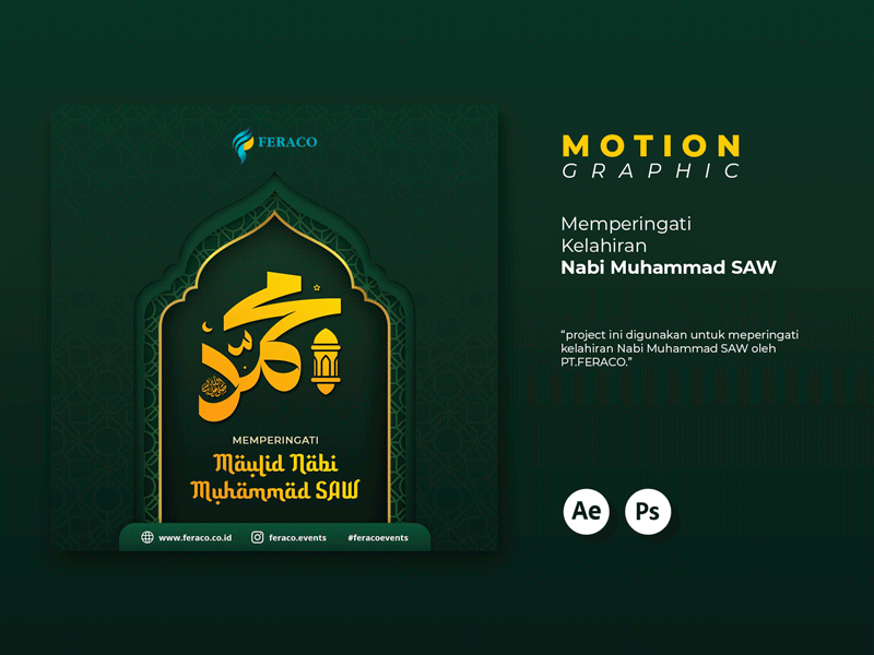 Maulid Nabi Muhammad SAW gif animated islam maulidnabi minimal motiongraphics prophetmuhammad ramadhan simple design