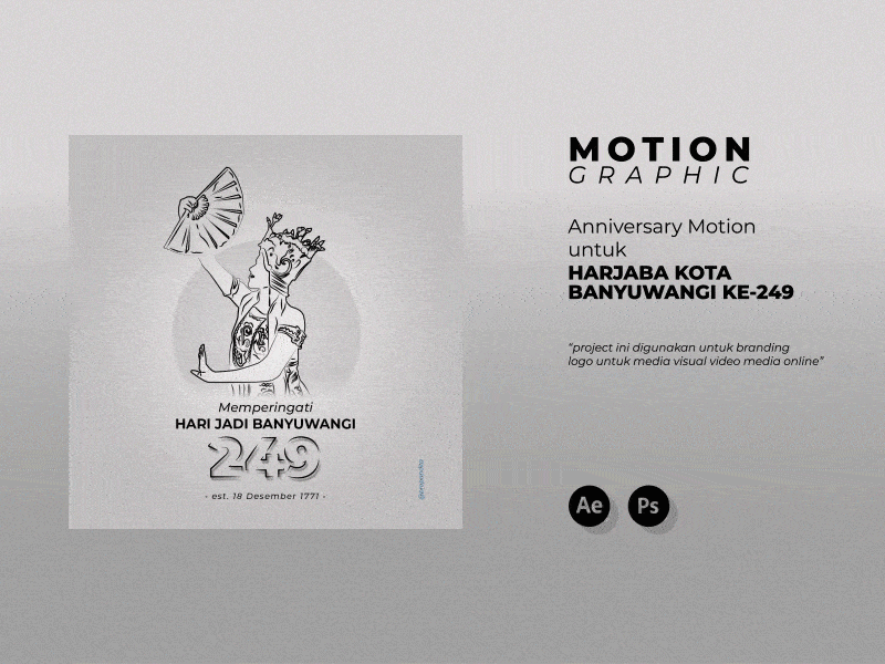 Hari Jadi Kota Banyuwanngi ke-249 Motion Grafis anniversary flyer digitalmarketing feed motiongraphics