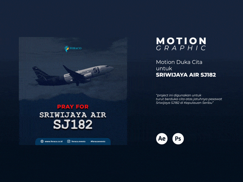 Pray for Sriwijaya Air SJ182 Motion advertisingdesign design digitalmarketing motiongraphics prayfordesign prayforsriwijayaair182