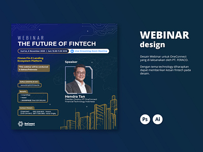 Webinar The Future of Fintech oleh OneConnect advertisingdesign design digitalmarketing webinar webinardesign webinarflyer webinarposter