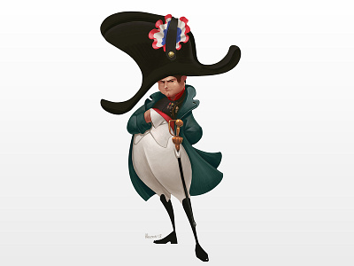 Napoléon Bonaparte character concept illustration