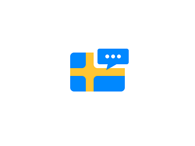 sweden talks chat flag logo messaging sweden swedish flag talk talking