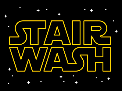 Stair Wash film logo star starwars wars