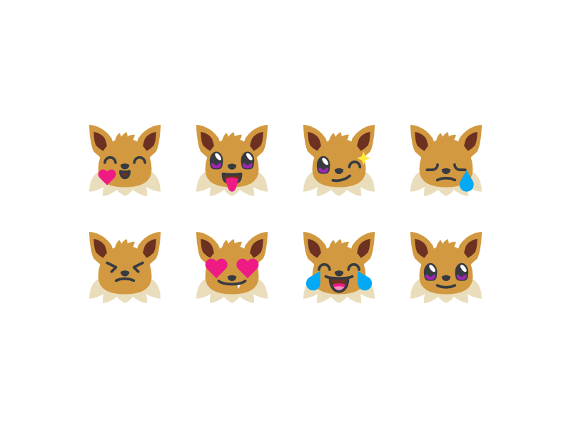 eevee emoji by erik ambring on Dribbble