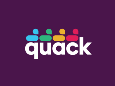 Say quack, new logo branding duck fun icon joke logo quack slack