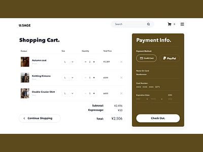 Shopping Product Page UI