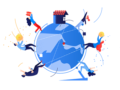 Let's Travel app branding computer earth gift graphicdesign icon illustration illustrations illustrator internet travel ui ux website 图标 设计