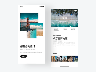 Record The Travel Interface animation app city colors interaction journey mobile place record round trip trip ui ux 极简主义 界面