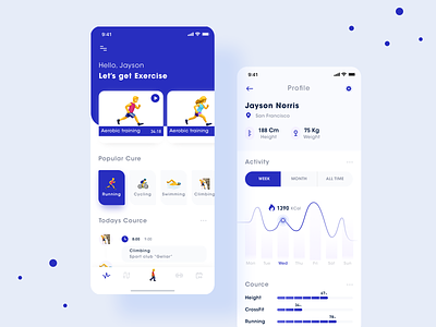 Fitness App activity app climbing cycling exercises icon icons interface make friends motion running social social application sport swimming ui ux 极简主义 界面 设计